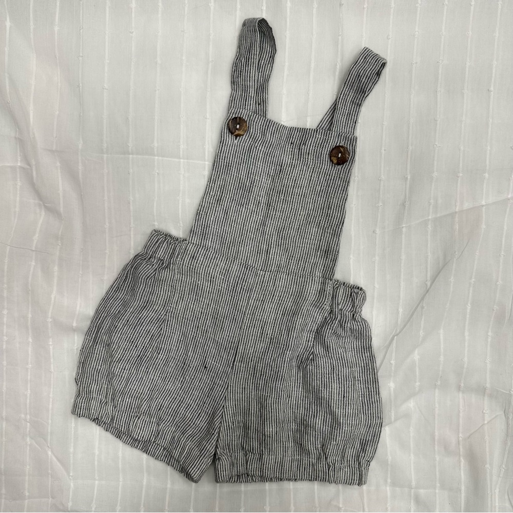 Linen romper shorts - dungarees / overalls